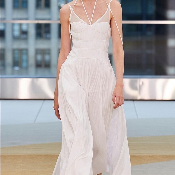 Jonathan Simkhai Indy Plisse Maxi Dress US 6 - Picture 3 of 7